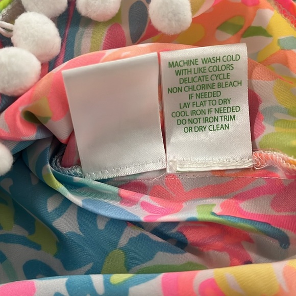 Lilly Pulitzer Daisy Romper Seaspray Lovers Coral Multi Strapless Size XS - Picture 10 of 10